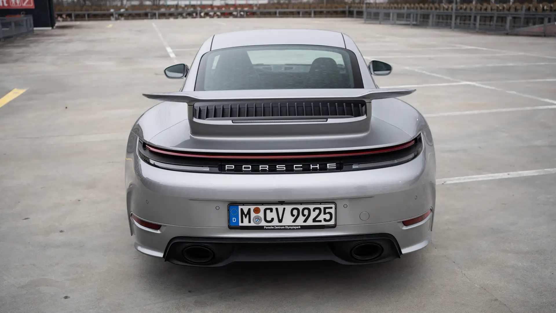 Rear view of our Porsche 911 992.2 Carrera Coupe Aero.